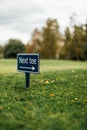 Swedish golf course at the end of the summer at next tee Royalty Free Stock Photo