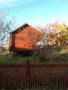 swedish housing in the countryside, red wooden houses