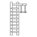 Swedish ladder icon, outline style