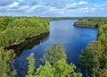 Swedish lake in the middle of forest Royalty Free Stock Photo