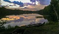 Swedish lake with sunset
