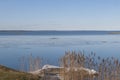 Swedish lake Vanern in winter Royalty Free Stock Photo