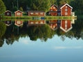 Swedish lakeside Royalty Free Stock Photo