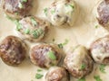 Swedish meatballs food background