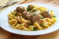 Swedish Meatballs Gravy Noodles Royalty Free Stock Photo