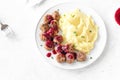 Swedish meatballs with mashed potato Royalty Free Stock Photo