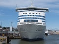Swedish MS Silja Symphony cruiseferry in Helsinki Royalty Free Stock Photo