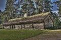 An Swedish old wooden house from the 1690s in HDR Royalty Free Stock Photo