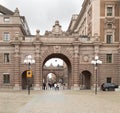 Swedish Parlament building located on Helgeansholmen in the center of Stockholm Royalty Free Stock Photo