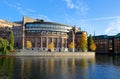 Swedish parlament building Royalty Free Stock Photo