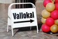 Swedish polling station signpost