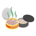 Swedish product icon isometric vector. Swedish snus and can of surstromming icon