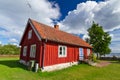 Swedish red cottage house Royalty Free Stock Photo