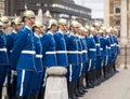 Swedish Royal Guard at the Royal Palace Square Royalty Free Stock Photo