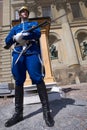 Swedish Royal Guard in traditional uniform Royalty Free Stock Photo