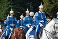 Swedish royal guards on horseback