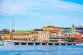 Swedish royal opera and Saint Jacob church in Stockholm, Sweden