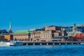 Swedish royal opera and Saint Jacob church in Stockholm, Sweden