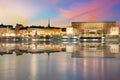 Swedish royal palace in Stockholm at night Royalty Free Stock Photo