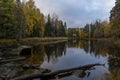 Swedish salmon area in autumn Royalty Free Stock Photo