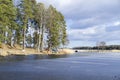 Swedish Scandinavian nature and landscape at spring Royalty Free Stock Photo