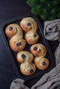 Swedish and scandinavian saffron buns Lussekatter