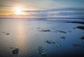 Swedish sea shore sunset Royalty Free Stock Photo