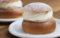 A swedish semla Royalty Free Stock Photo