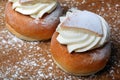 A swedish semla Royalty Free Stock Photo