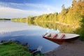 Swedish september in lake scenery Royalty Free Stock Photo
