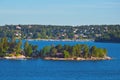 Swedish settlements on islets of Stockholm Archipelago in Baltic Sea, Sweden