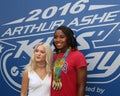 Swedish singer and songwriter Zara Larsson L and Rio 2016 Olympics Champion swimmer Simone Manuel