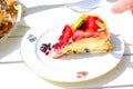 Swedish summer cake with cream and strawberries Royalty Free Stock Photo