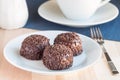 Swedish sweets Arrack balls, made from cookie crumbs, cocoa, but