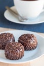 Swedish sweets Arrack balls, made from cookie crumbs, cocoa, but