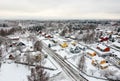 Swedish village in winter season