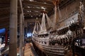 Swedish warship Vasa, in the Vasa museum in Stockholm, Sweden Royalty Free Stock Photo