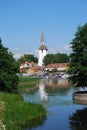 Swedish waterfront town Royalty Free Stock Photo