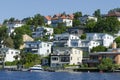 Swedish waterside housing Bromma Royalty Free Stock Photo