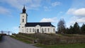 Swedish white wooden church of Lima in Dalarna