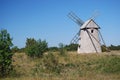 Swedish windmill Royalty Free Stock Photo