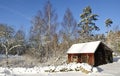 Swedish workhouse in snow