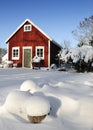 Swedish workhouse in winter season