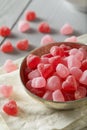 Sweed Red Heart Shaped Candy Royalty Free Stock Photo