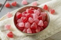 Sweed Red Heart Shaped Candy Royalty Free Stock Photo
