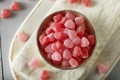Sweed Red Heart Shaped Candy Royalty Free Stock Photo
