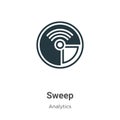 Sweep vector icon on white background. Flat vector sweep icon symbol sign from modern analytics collection for mobile concept and