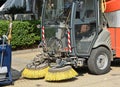 Sweeper of the street cleaner vehicle Royalty Free Stock Photo