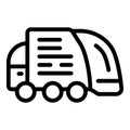 Sweeper truck garbage icon outline vector. Car urban dust