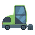 Sweeper vehicle icon cartoon vector. Street truck